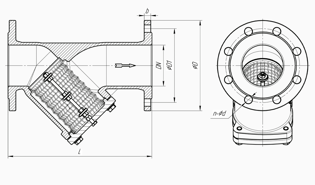 Размеры фильтр сетчатый RIDVAL RVF 30